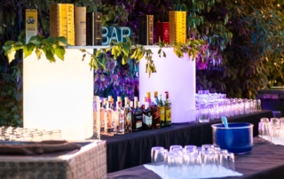 Zona de barra libre para celebración de boda en Loja, Granada