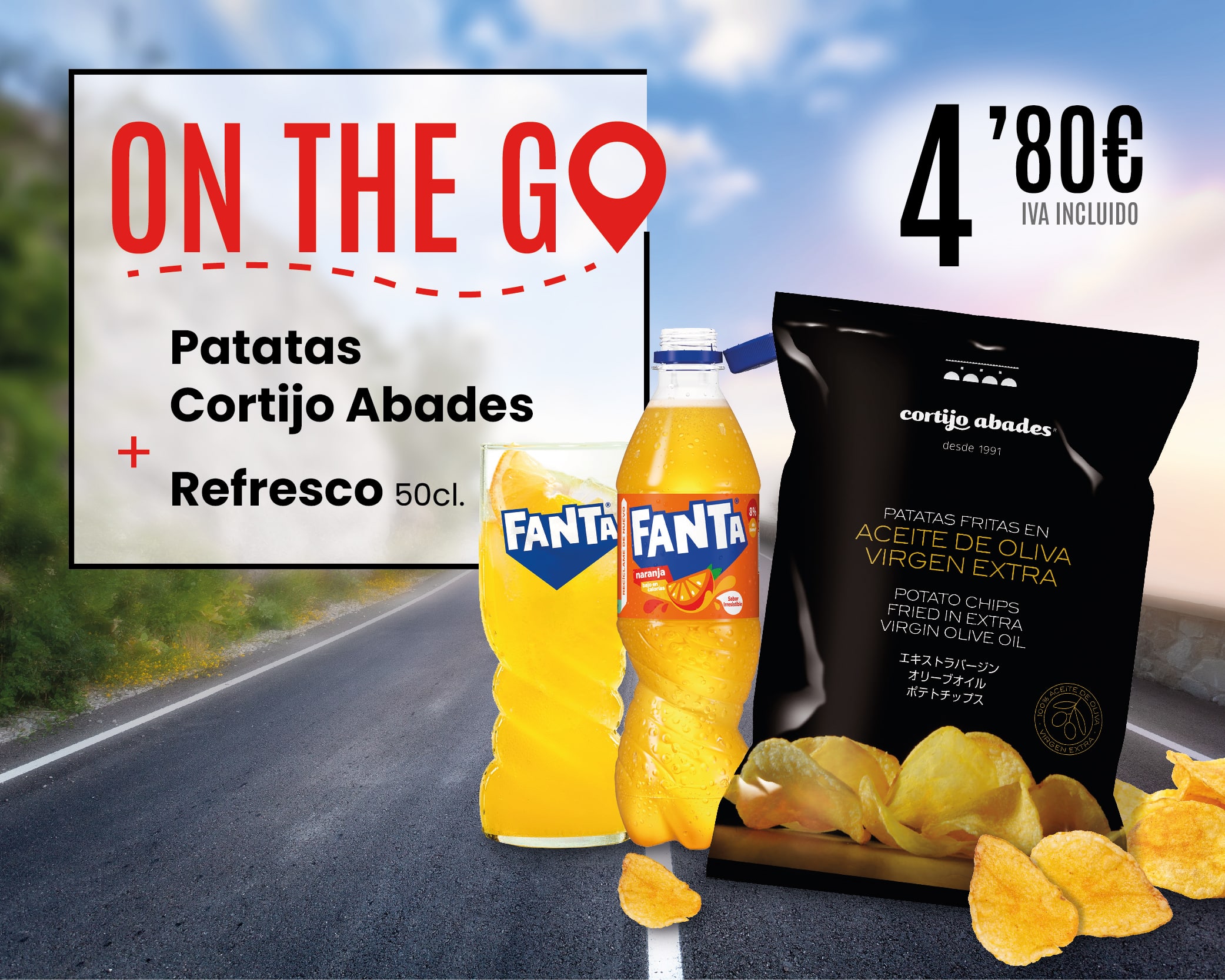 Promoción patatas fritas con refresco